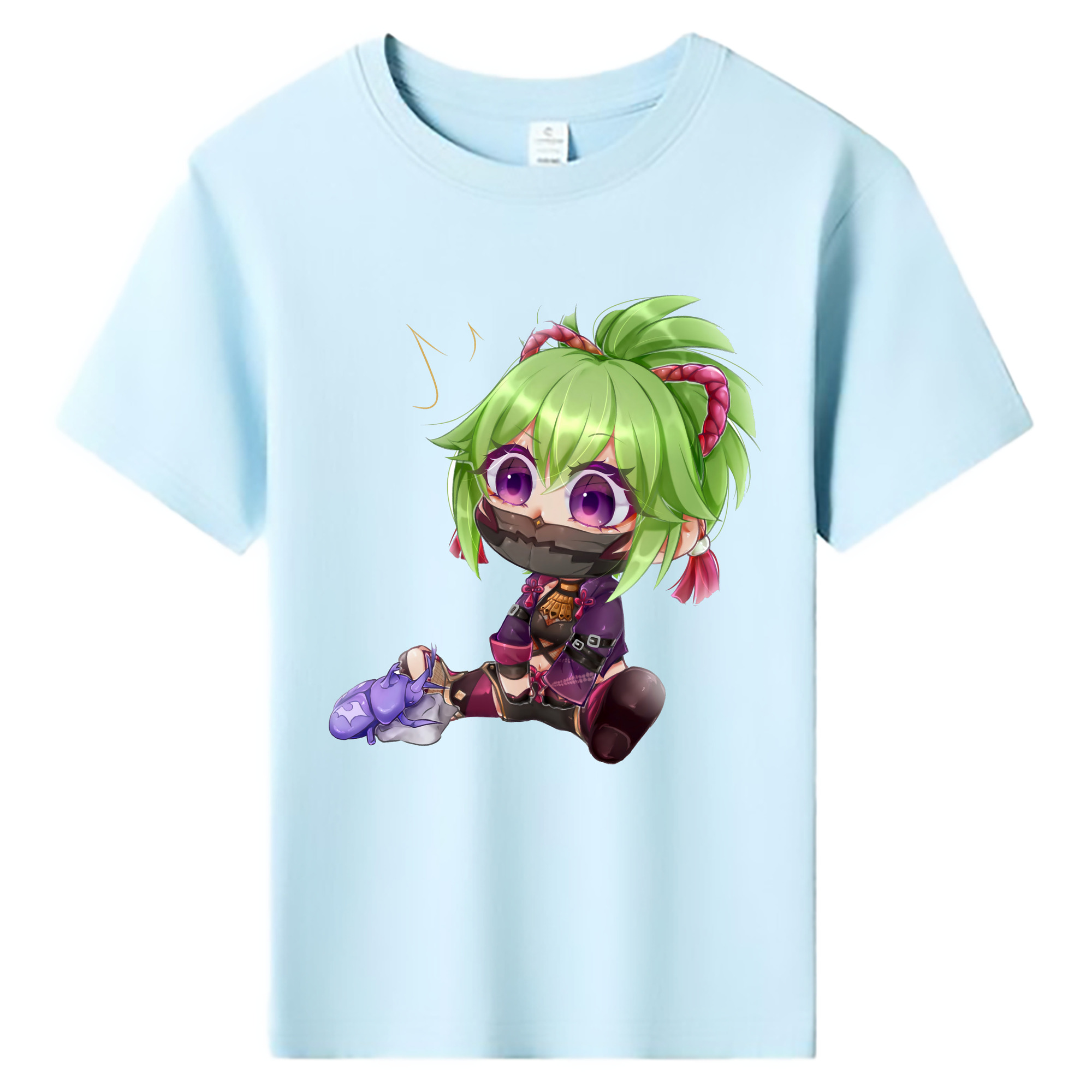 げんし神  久岐忍 くき しのぶ genshin Kuki Shinobu 綿100％キッズTシャツ（フロントプリント）